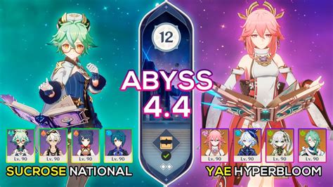 C0 Yae Miko Hyperbloom C6 Sucrose National Spiral Abyss 4 4