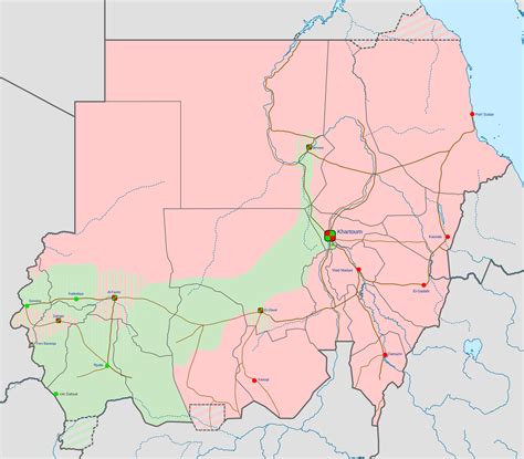 Sudan Control Map As Of April 19th 2023 Pink Government And Green