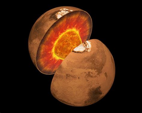 Daily Briefing A Unique Layer Of Molten Rock Envelops Marss Core