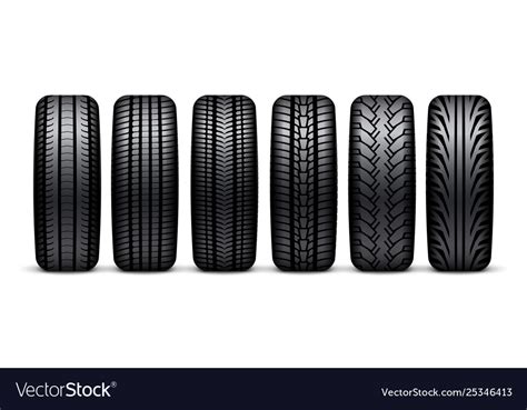 Car tire wheel isolated tyre Royalty Free Vector Image