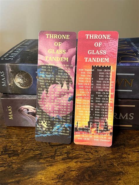 Throne Of Glass Tandem Bookmarks Sjm Bookmarks Acotar Crescent City