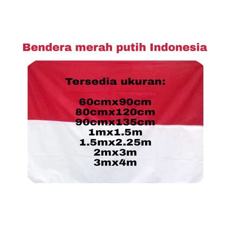 Jual Bendera Negara Indonesia Merah Putih Semua Ukuran Shopee Indonesia