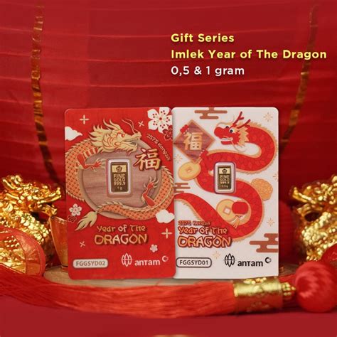 Jual Logam Mulia Emas Antam Chinese New Year Imlek Year Of The Dragon