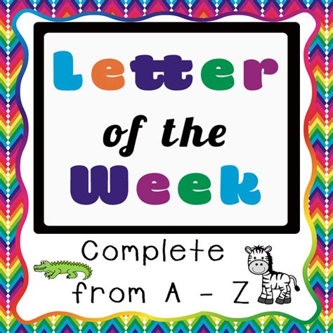 Letter Of The Week Chart