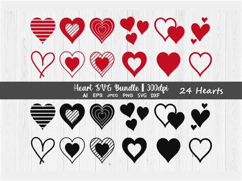 Herzen Svg Bundle Herzen Svg Valentinstag Svg Herz Etsy De