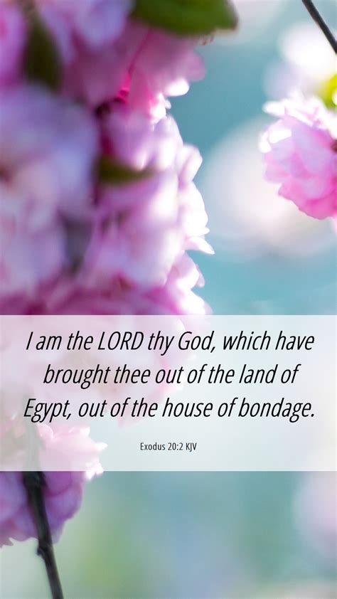 Exodus Kjv Mobile Phone Wallpaper I Am The Lord Thy God Which