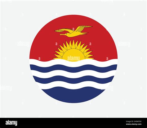 Kiribati Round Country Flag. Kiribati Circle National Flag. Republic of ...