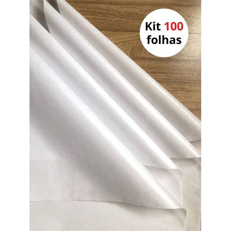 Papel De Seda 50x70cm Branco 100 Folhas Shopee Brasil