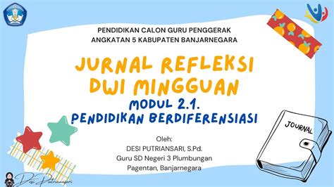 Jurnal Refleksi Dwi Mingguan Modul 21 Pembelajaran Berdiferensiasi