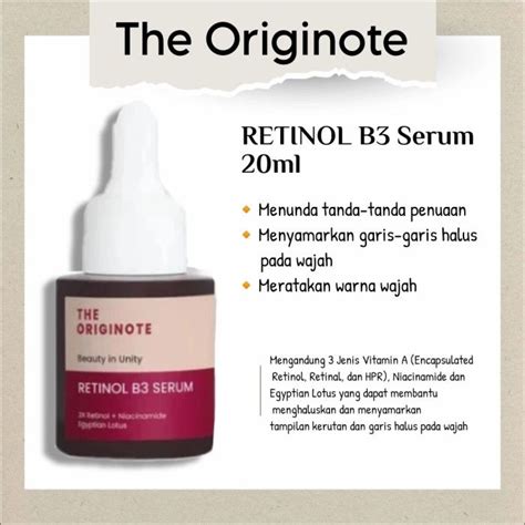 The Originote Retinol B Serum Serum Anti Aging Lazada Indonesia