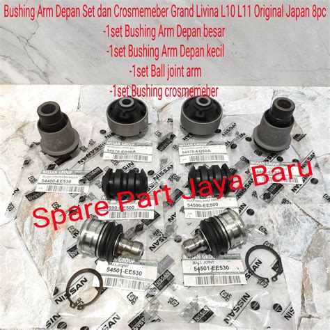 Paket Kaki Kaki Ball Joint Bushing Set Cross Member Grand Livina L11