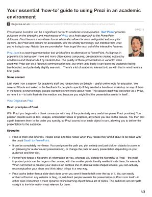 Fillable Online Your Essential How To Guide To Using Prezi In An