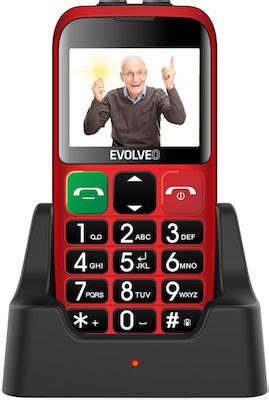 Evolveo Easyphone EB Dual SIM Κινητό με Μεγάλα Κουμπιά Κόκκινο Skroutz gr