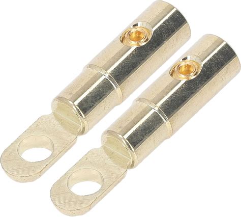 Battery Cable Terminals Goldplated Solderless Terminals With Screw For Audio