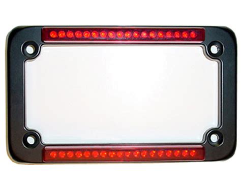 Dual LED Lighted License Plate Frame Black