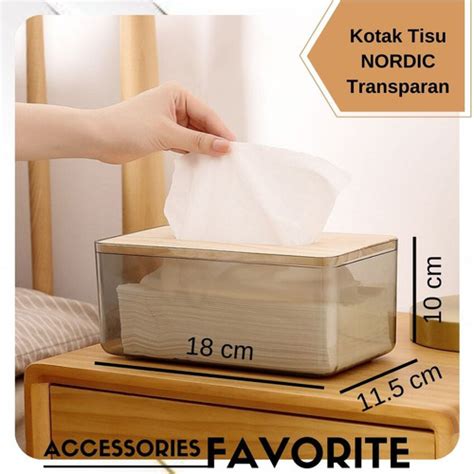 Jual Kotak Tisu Kayu Nordic Minimalist Tissue Box Size Small