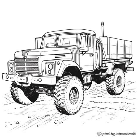 Army Truck Coloring Pages - Free & Printable!