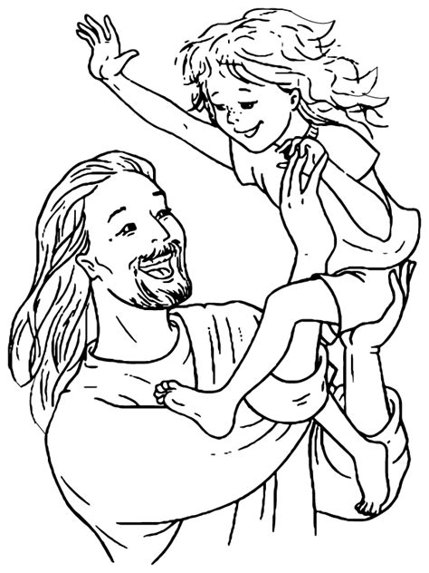 Jesus And Children Coloring Page Free Printable Coloring Pages For Kids