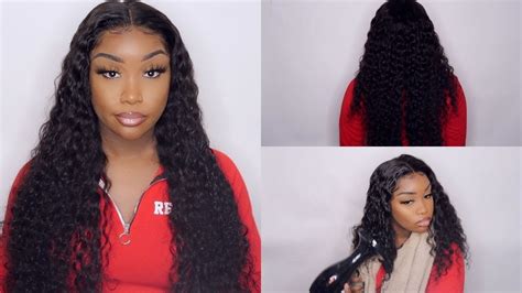 Woah Affordable 26 Inch Deep Wave Lace Front Wig Winter Curly Hair