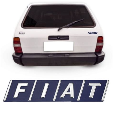 Emblema Fiat Uno Premio Elba Azul E Prata Malas Marcon Volconet