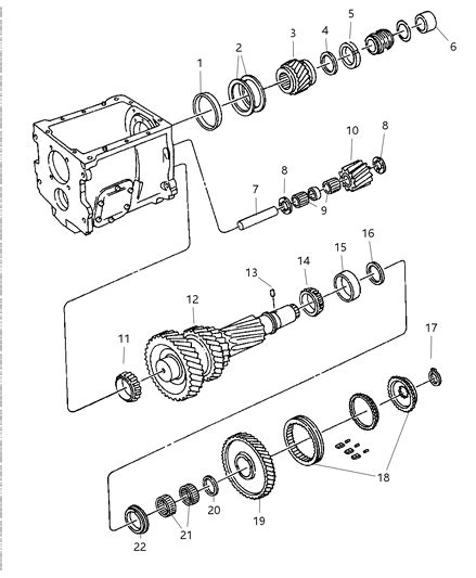 Gear Train Of Manual Transmission 1998 Dodge Ram 1500 Regular Cab