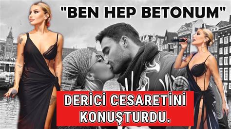 İrem Derici pek cesur Dantel detaylı elbisesinin bir de yırtmacını