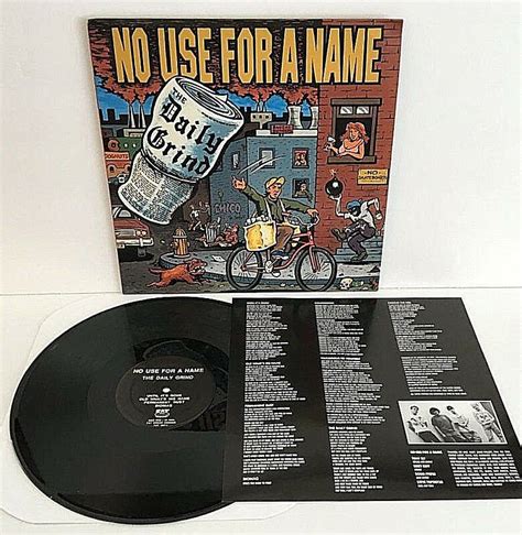 No Use For A Name Daily Grind Lp Vinyl Record With Lyrics Insert Tony