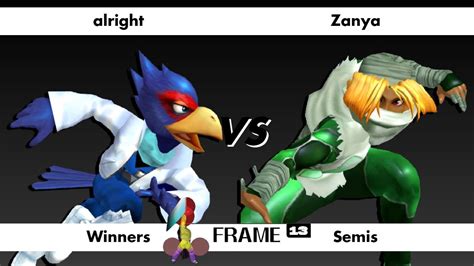 Frame Melee Singles Alright Vs Zanya Winners Semis Youtube