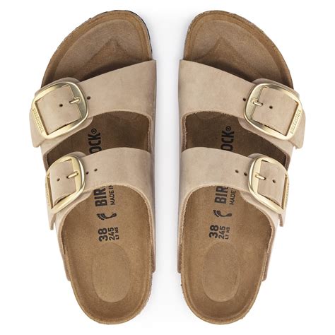 Arizona Big Buckle Nubuck Leather Sandcastle Birkenstock