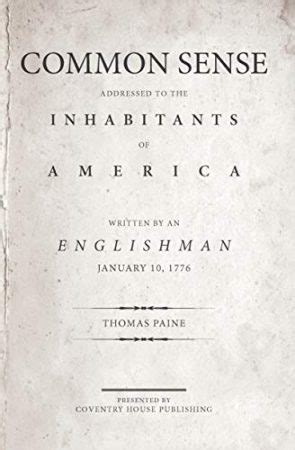 Common Sense Thomas Paine Book Of The Day Org