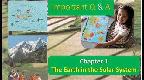 Important Questions Earth In Solar System Chapter 1 CLASS 6 NCERT