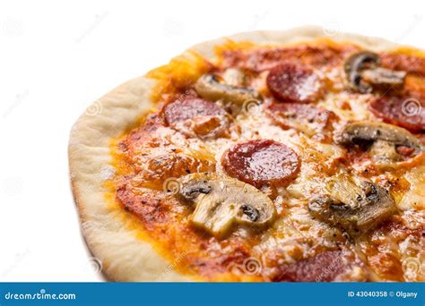 Pepperoni Et Pizza De Champignon Photo Stock Image Du Champignon