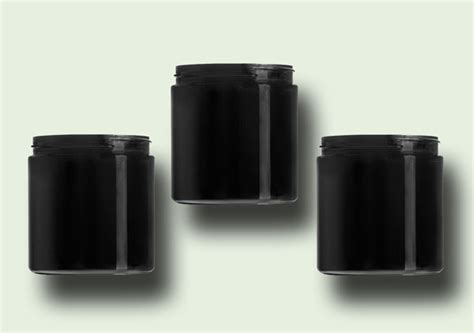 8 Oz Black PET Straight Based Jars 70 400