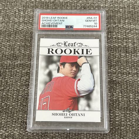 Shohei Ohtani 2018 Leaf Rookie Achievement RA 01 Dodgers RC PSA 10