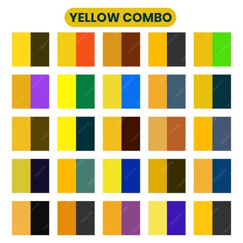 Premium Vector | Vector yellow color combinations