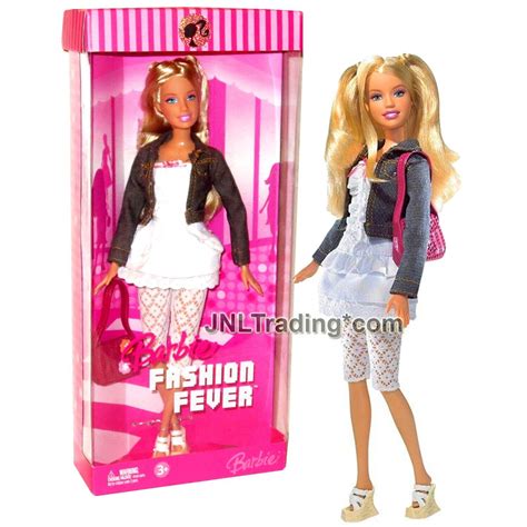 Year 2006 Fashion Fever Caucasian Doll Barbie K8413 In White Dress