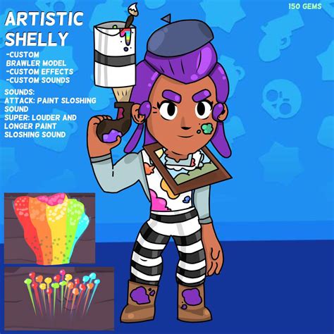 [skin Idea] Artistic Shelly R Brawlstars