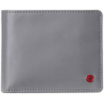 Alpine Swiss Mens Leather Wallet 2-in-1 Bifold Flip Up Removable Card ...