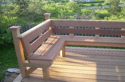 Nice Looking Deck Benches Instead Of Railing Railing Design