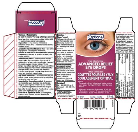 Dailymed Option Plus Advanced Relief Eye Drops Dextran 70 Polyethylene Glycol 400 Povidone