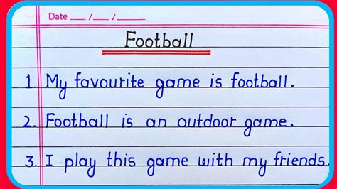 My Favourite Game My Favourite Game Football Essay On My Favourite