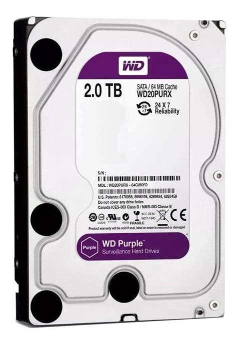 Disco Duro Interno Western Digital Wd Purple Wd Purx Tb P Rpura