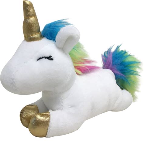 Foufit Unicorn Plush Dog Toy White Small