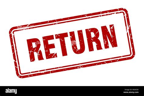 return stamp return square grunge sign return stock vector image