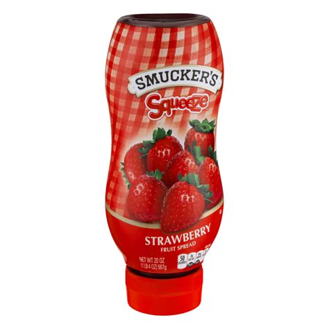 Smuckers Fruit Spread Strawberry Jelly Squeezable 20oz Btl Garden Grocer