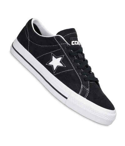 Shop Converse Cons One Star Pro Shoes Black Black White Online