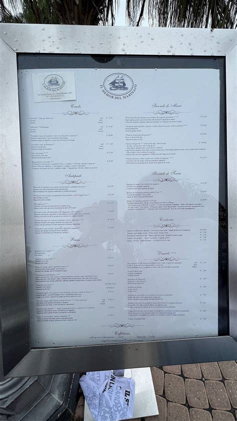 Menu Da Il Dehor Del Marinaio Ristorante Sanremo