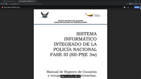 SIIPNE 3W Policía Nacional del Ecuador https a elyex d40 YouTube