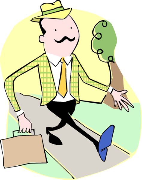 Download Vector Illustration Of Businessmen Salesman Walks On Cartoon