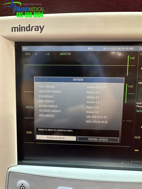 Datascope Mindray Trio Patient Monitor With Masimo SpO2 Medsold